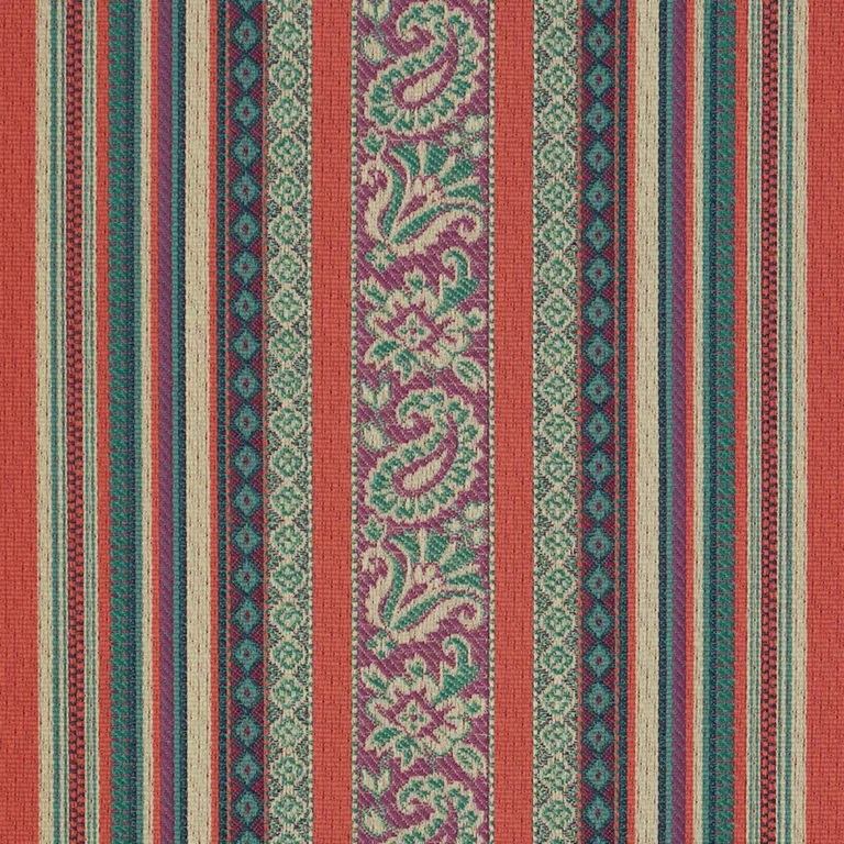 Schumacher 78601 Markova Stripe Red fabric swatch