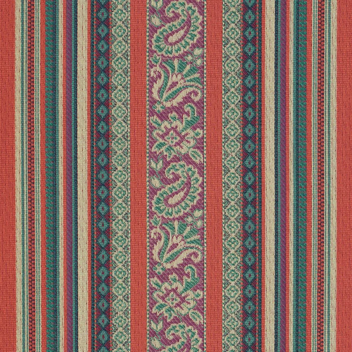 Schumacher 78601 Markova Stripe Red fabric swatch