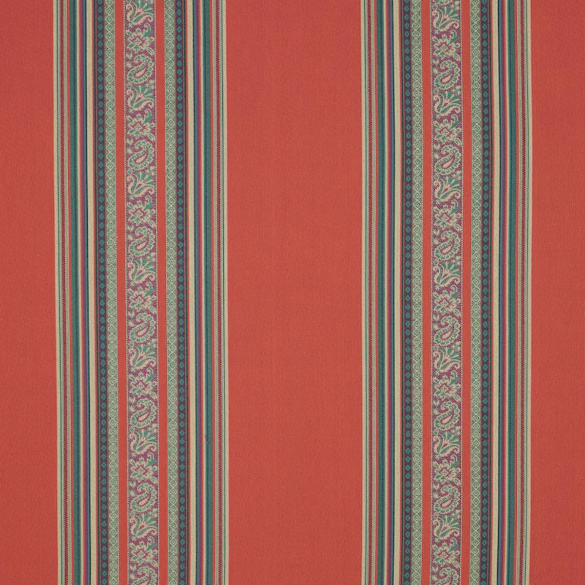 Schumacher 78601 Markova Stripe Red fabric swatch