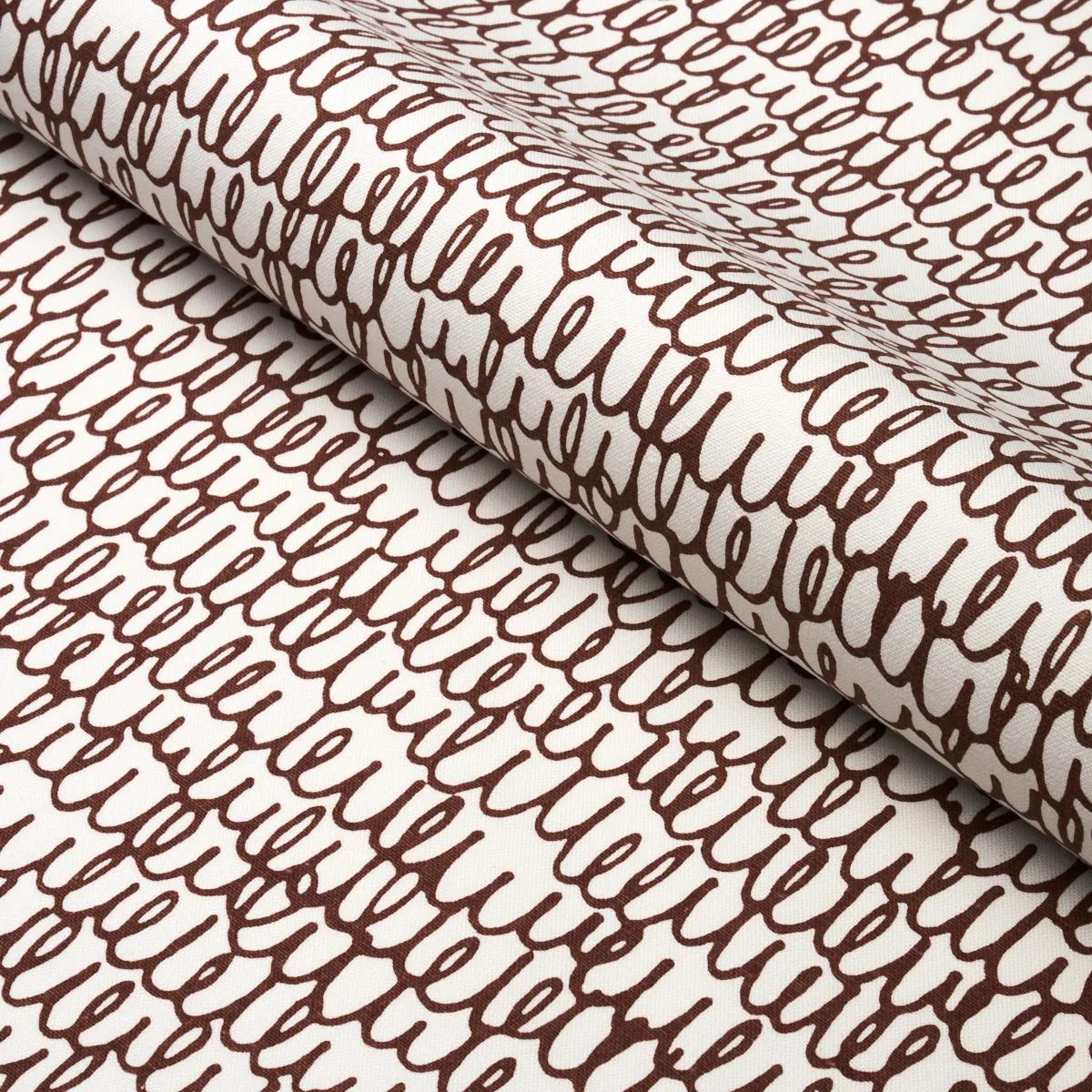 Schumacher 180392 Marlowe Brown fabric swatch