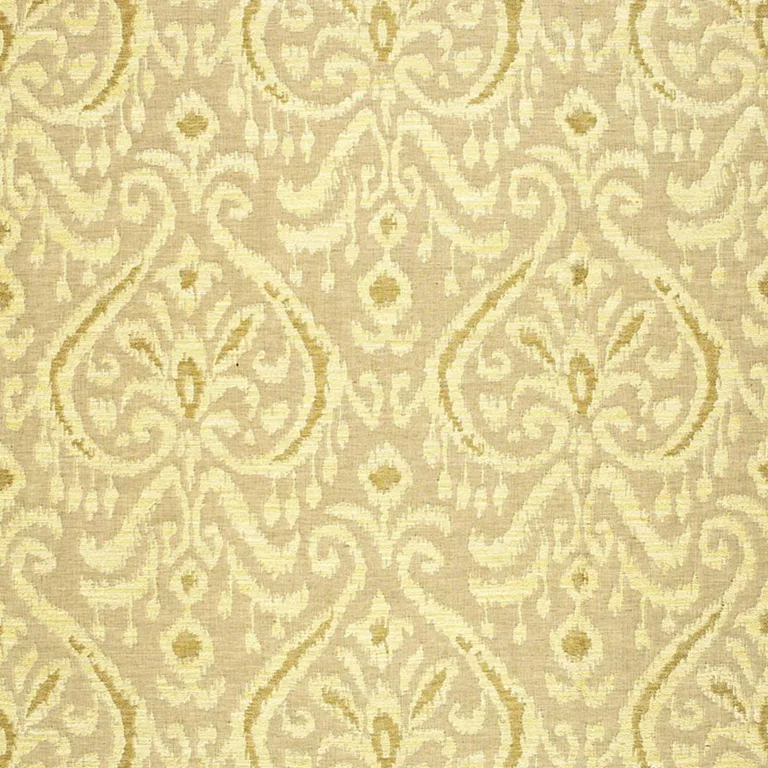 Schumacher 65633 Maroc Linen Damask Sauterne fabric swatch