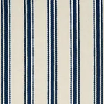 Schumacher 82200 Marquet Ticking Stripe Navy fabric swatch