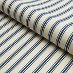Schumacher 82200 Marquet Ticking Stripe Navy fabric swatch
