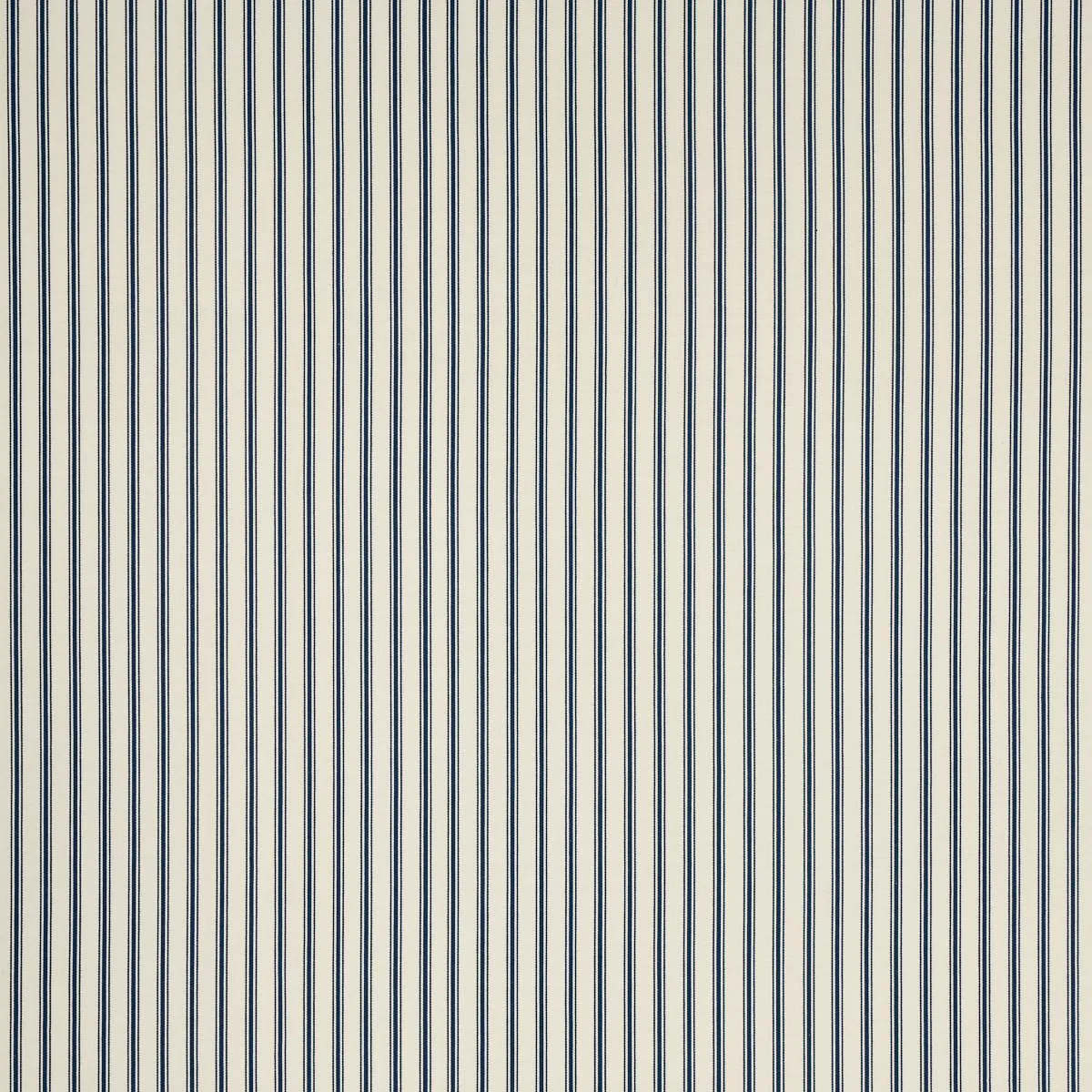 Schumacher 82200 Marquet Ticking Stripe Navy fabric swatch