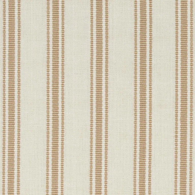 Schumacher 82202 Marquet Ticking Stripe Sand fabric swatch