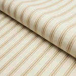 Schumacher 82202 Marquet Ticking Stripe Sand fabric swatch