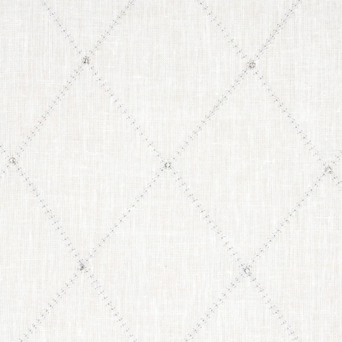 Schumacher 68000 Marquise Embroidered Sheer Pearl fabric swatch