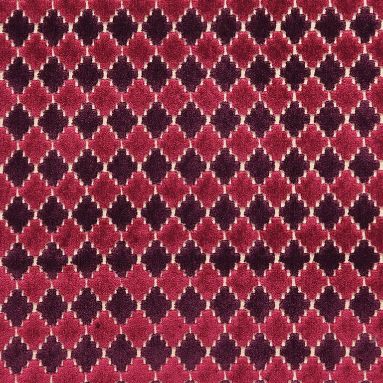 Schumacher 65640 Marrakesh Velvet Black Cherry fabric swatch