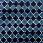 Schumacher 65645 Marrakesh Velvet Indigo fabric swatch