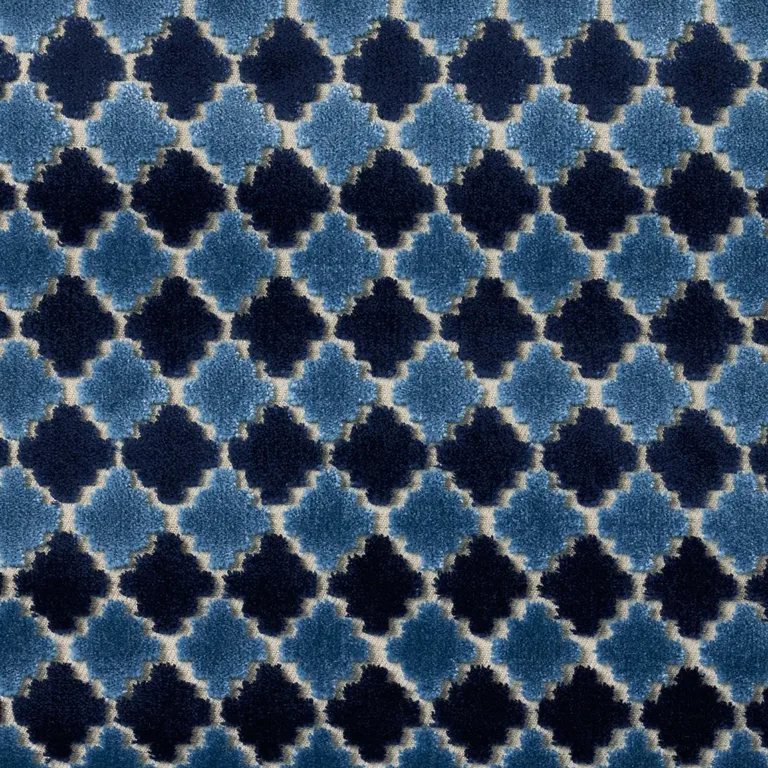 Schumacher 65645 Marrakesh Velvet Indigo fabric swatch
