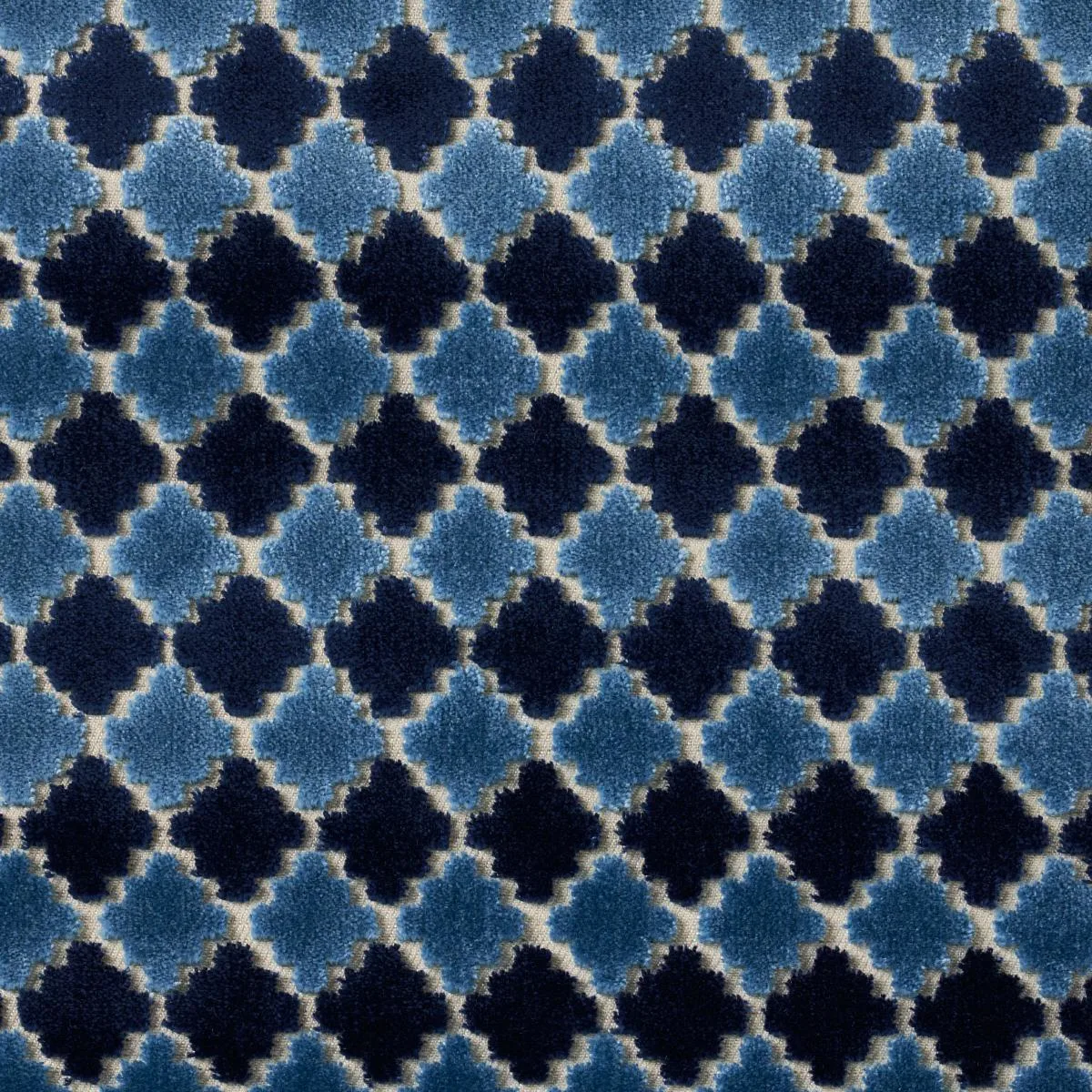 Schumacher 65645 Marrakesh Velvet Indigo fabric swatch