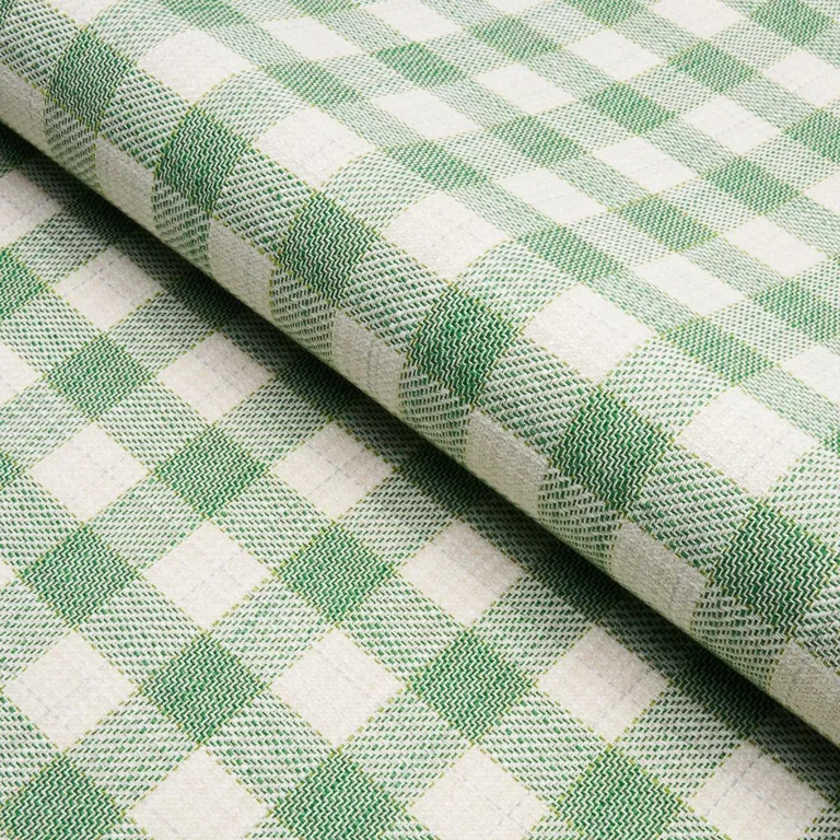Schumacher 81411 Martina Plaid Indoor/Outdoor Green fabric swatch