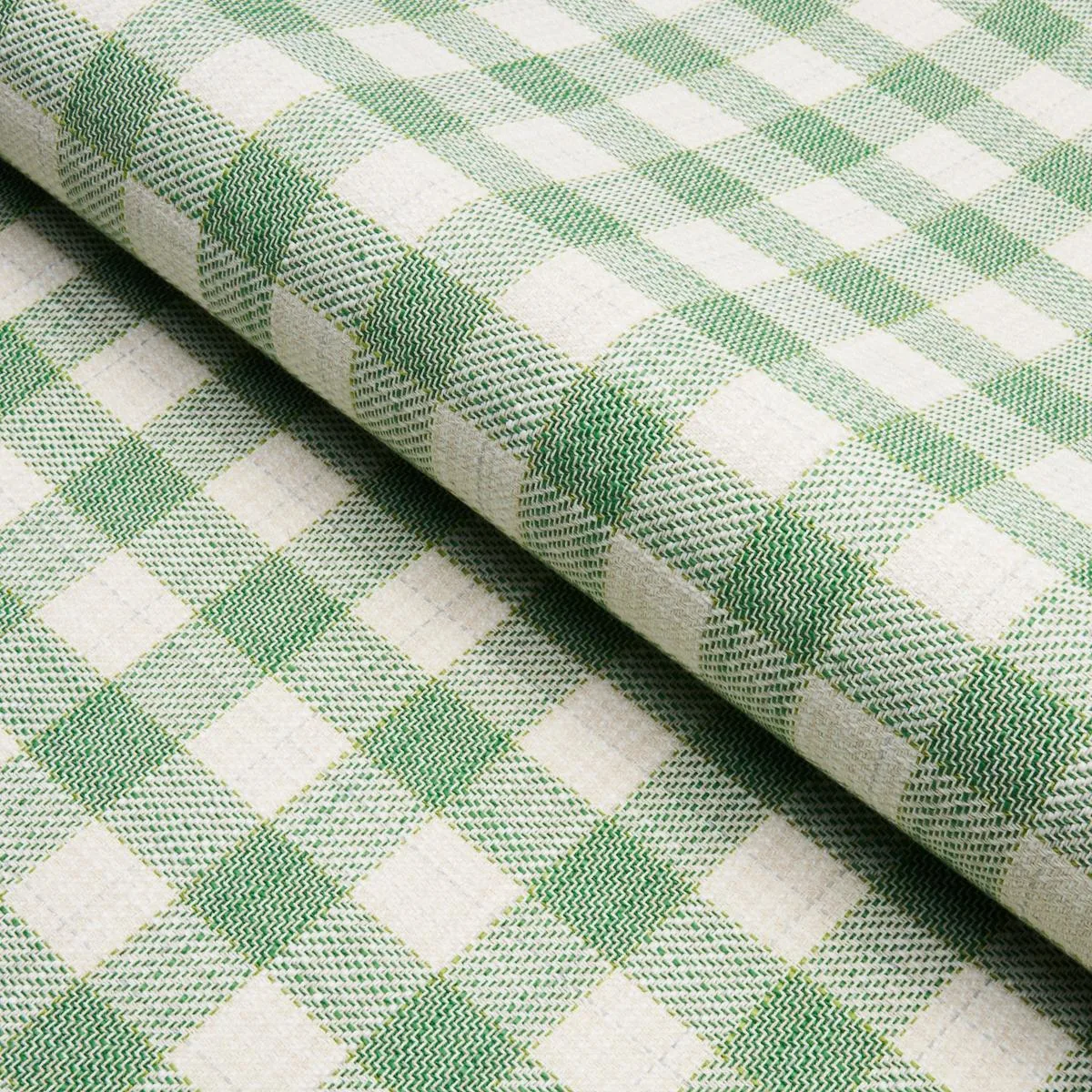 Schumacher 81411 Martina Plaid Indoor/Outdoor Green fabric swatch