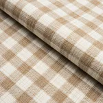 Schumacher 81412 Martina Plaid Indoor/Outdoor Natural fabric swatch