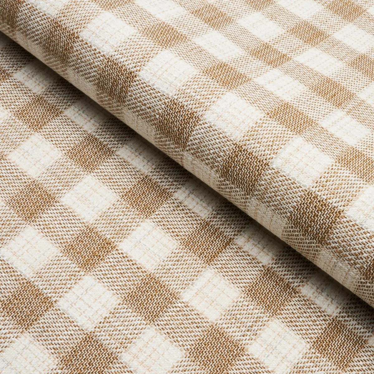 Schumacher 81412 Martina Plaid Indoor/Outdoor Natural fabric swatch