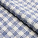 Schumacher 81410 Martina Plaid Indoor/Outdoor Navy fabric swatch
