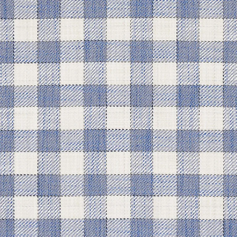Schumacher 81410 Martina Plaid Indoor/Outdoor Navy fabric swatch