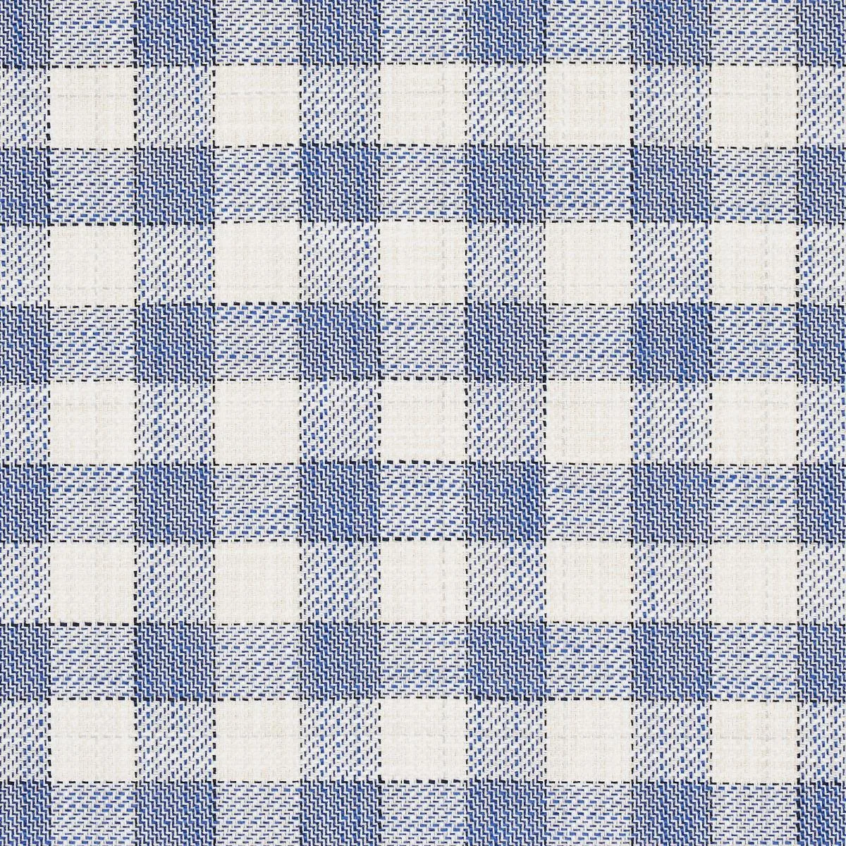 Schumacher 81410 Martina Plaid Indoor/Outdoor Navy fabric swatch