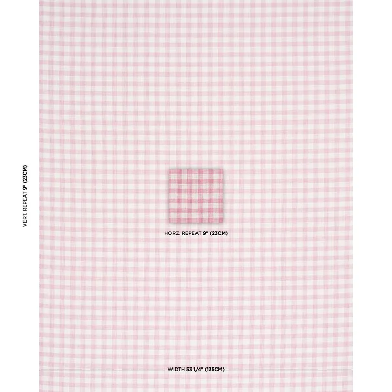 Schumacher 81414 Martina Plaid Indoor/Outdoor Pink fabric swatch