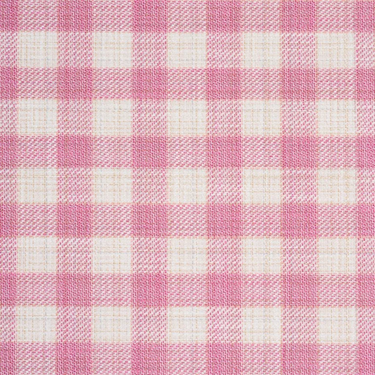 Schumacher 81414 Martina Plaid Indoor/Outdoor Pink fabric swatch