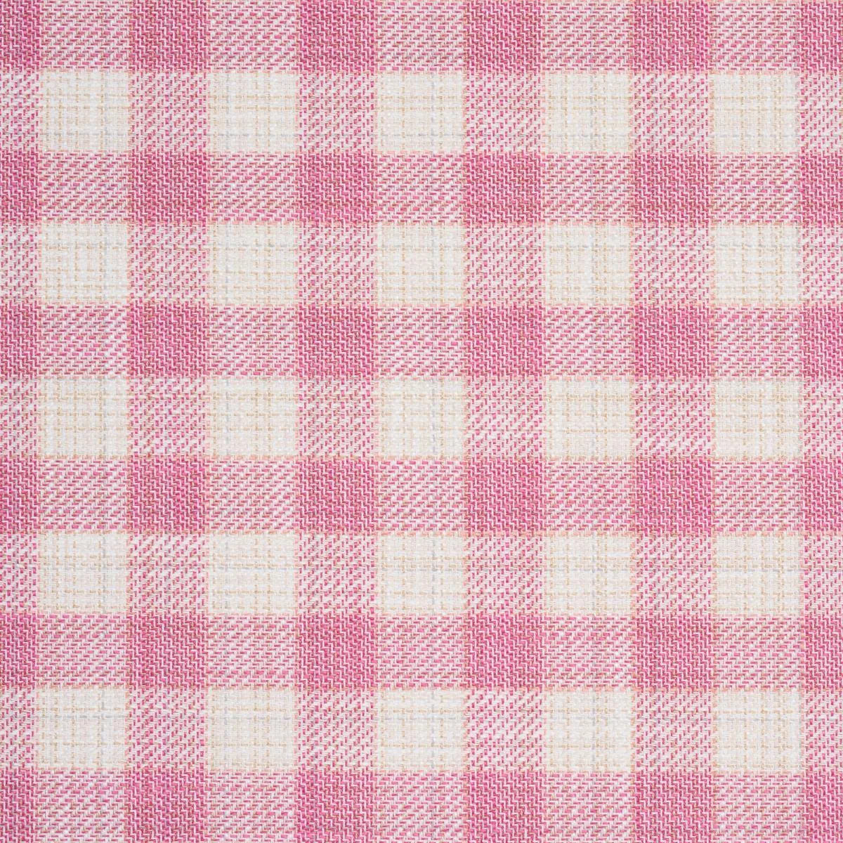 Schumacher 81414 Martina Plaid Indoor/Outdoor Pink fabric swatch