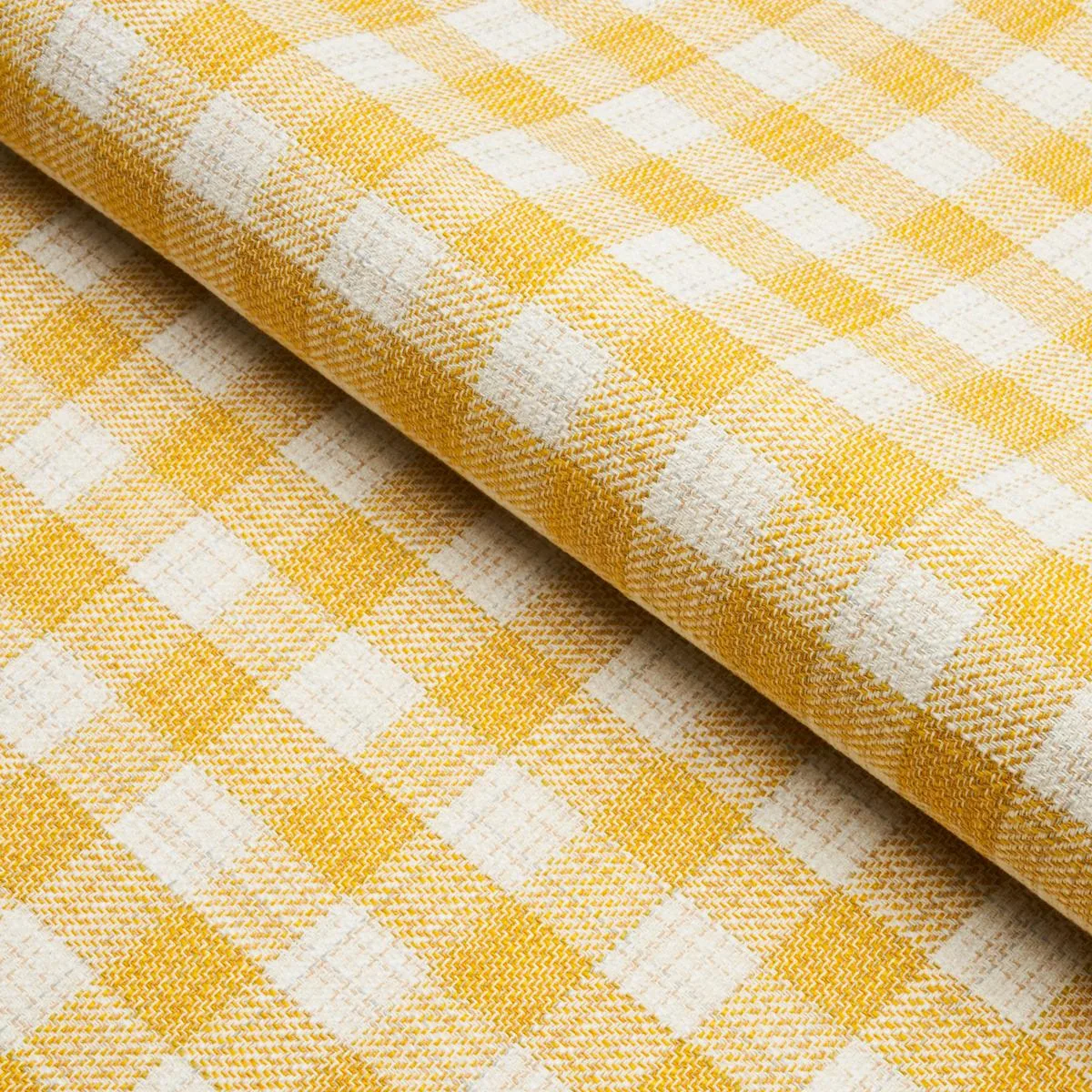 Schumacher 81413 Martina Plaid Indoor/Outdoor Yellow fabric swatch