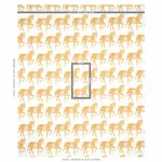 Schumacher 179131 Marwari Horse Mustard fabric swatch
