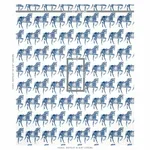Schumacher 179130 Marwari Horse Navy fabric swatch