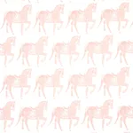 Schumacher 179132 Marwari Horse Pink fabric swatch