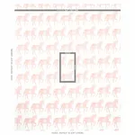 Schumacher 179132 Marwari Horse Pink fabric swatch