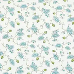 Schumacher 179451 Maryam Vine Peacock fabric swatch