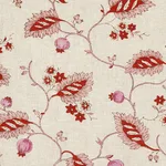 Schumacher 179450 Maryam Vine Pink & Red fabric swatch