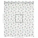 Schumacher 179452 Maryam Vine Sky & Plum fabric swatch
