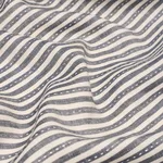 Schumacher 180592 Mathis Ticking Stripe Carbon fabric swatch