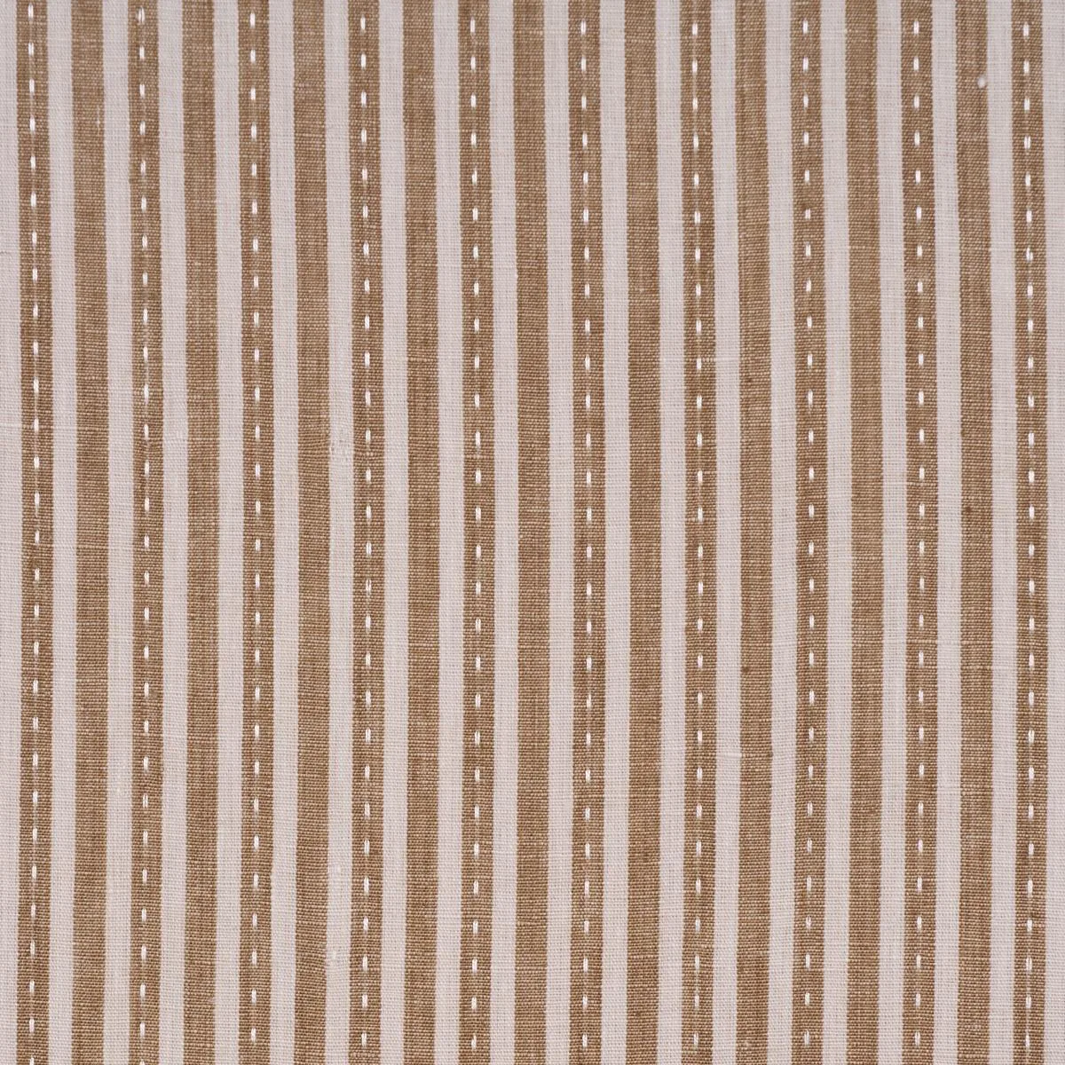Schumacher 180594 Mathis Ticking Stripe Flax fabric swatch