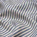 Schumacher 180593 Mathis Ticking Stripe Indigo fabric swatch
