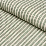 Schumacher 180591 Mathis Ticking Stripe Sage fabric swatch