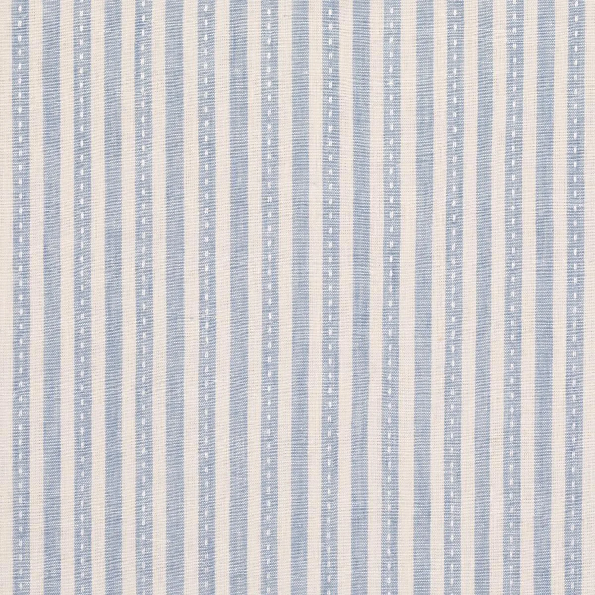 Schumacher 180590 Mathis Ticking Stripe Sky fabric swatch