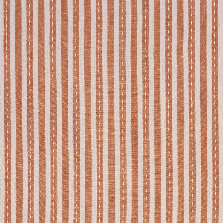 Schumacher 180595 Mathis Ticking Stripe Spice fabric swatch