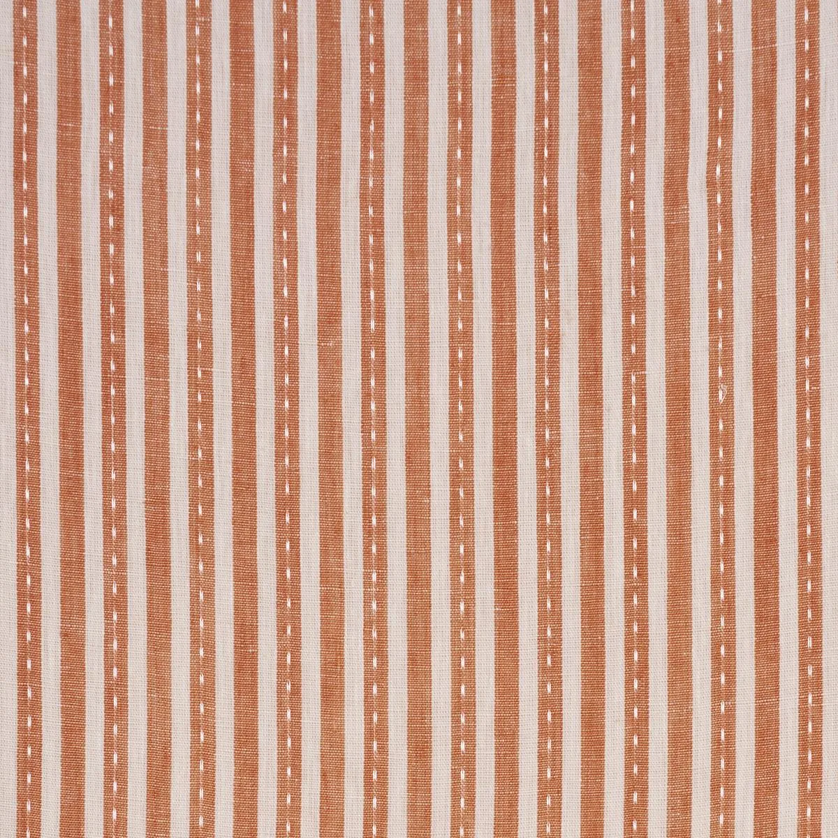 Schumacher 180595 Mathis Ticking Stripe Spice fabric swatch
