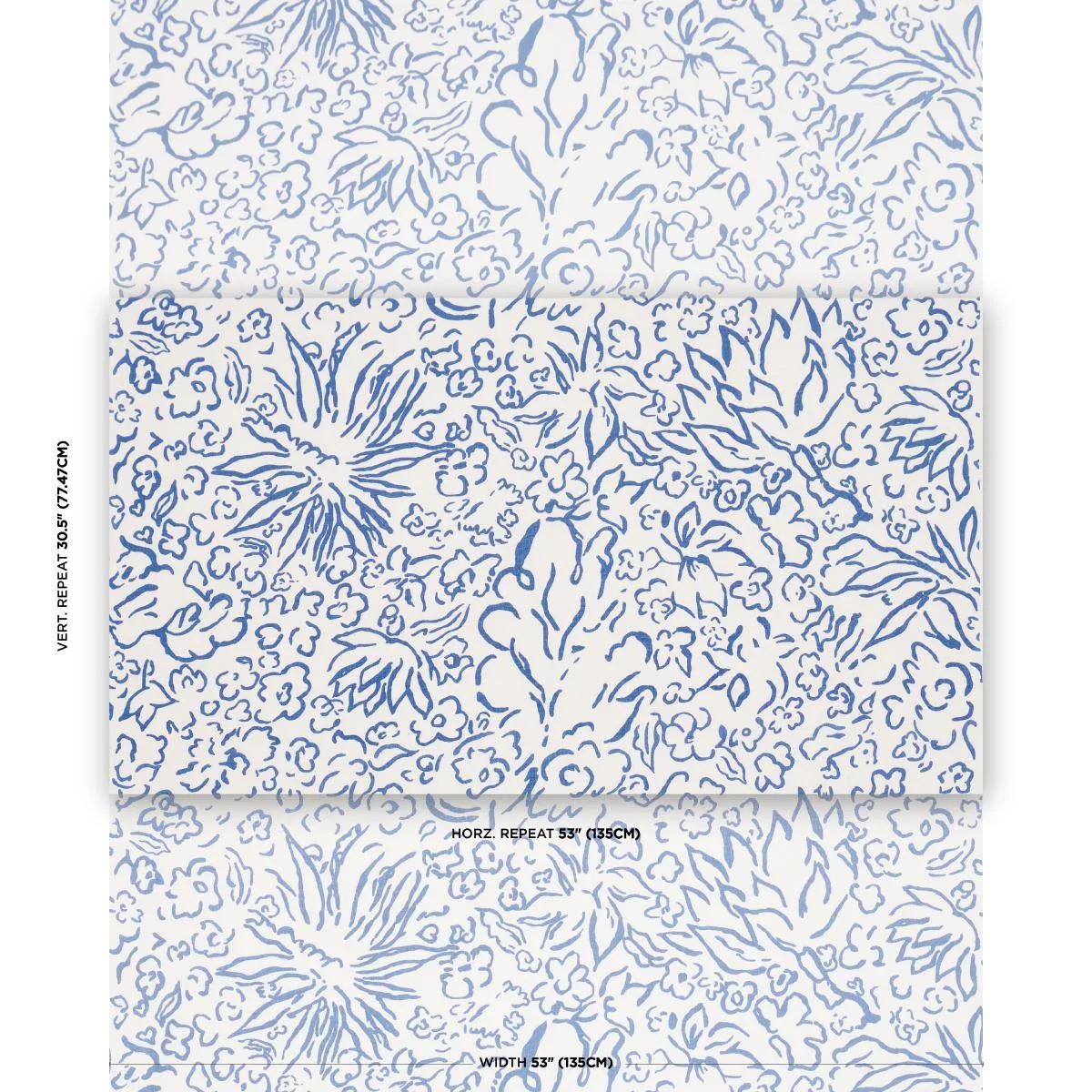 Schumacher TL400053 Matisse Cobalt fabric swatch