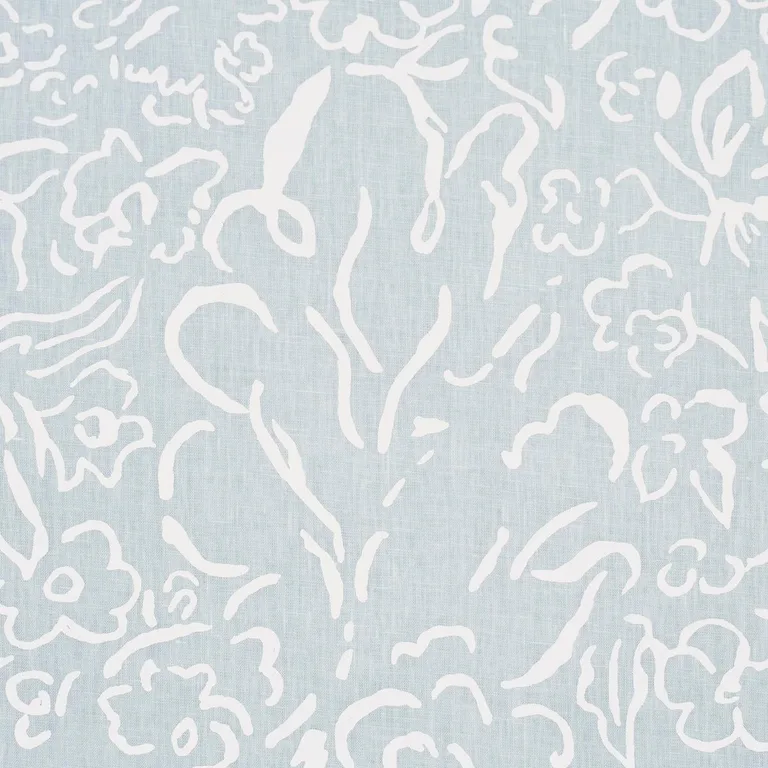 Schumacher TL400052 Matisse White On Sky fabric swatch