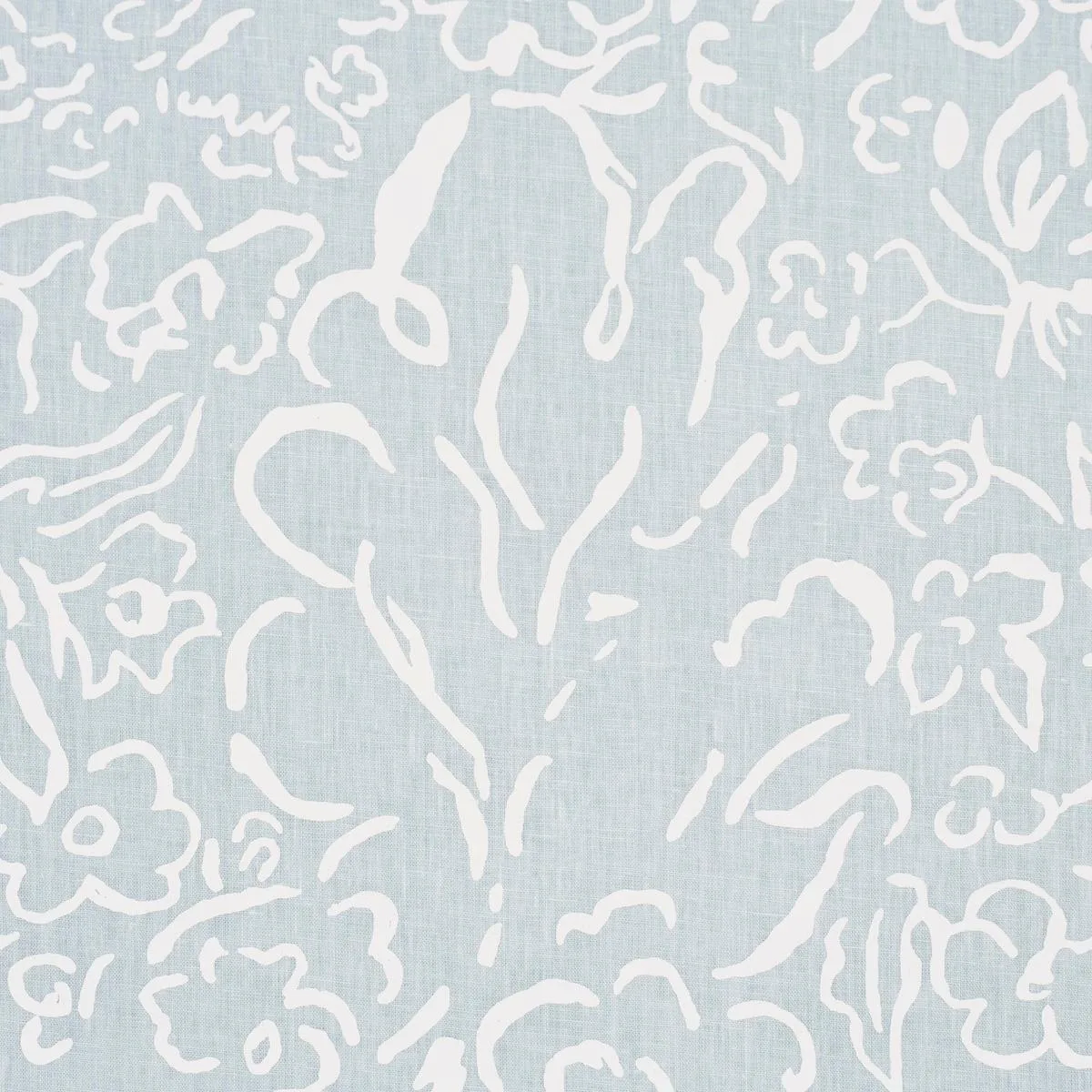 Schumacher TL400052 Matisse White On Sky fabric swatch