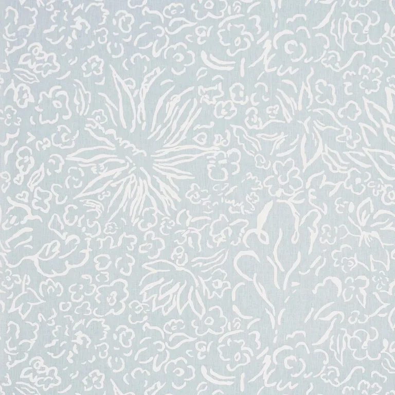 Schumacher TL400052 Matisse White On Sky fabric swatch