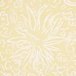 Schumacher TL400051 Matisse White On Yellow fabric swatch