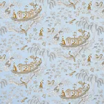 Schumacher 179611 Matsudana Blue fabric swatch