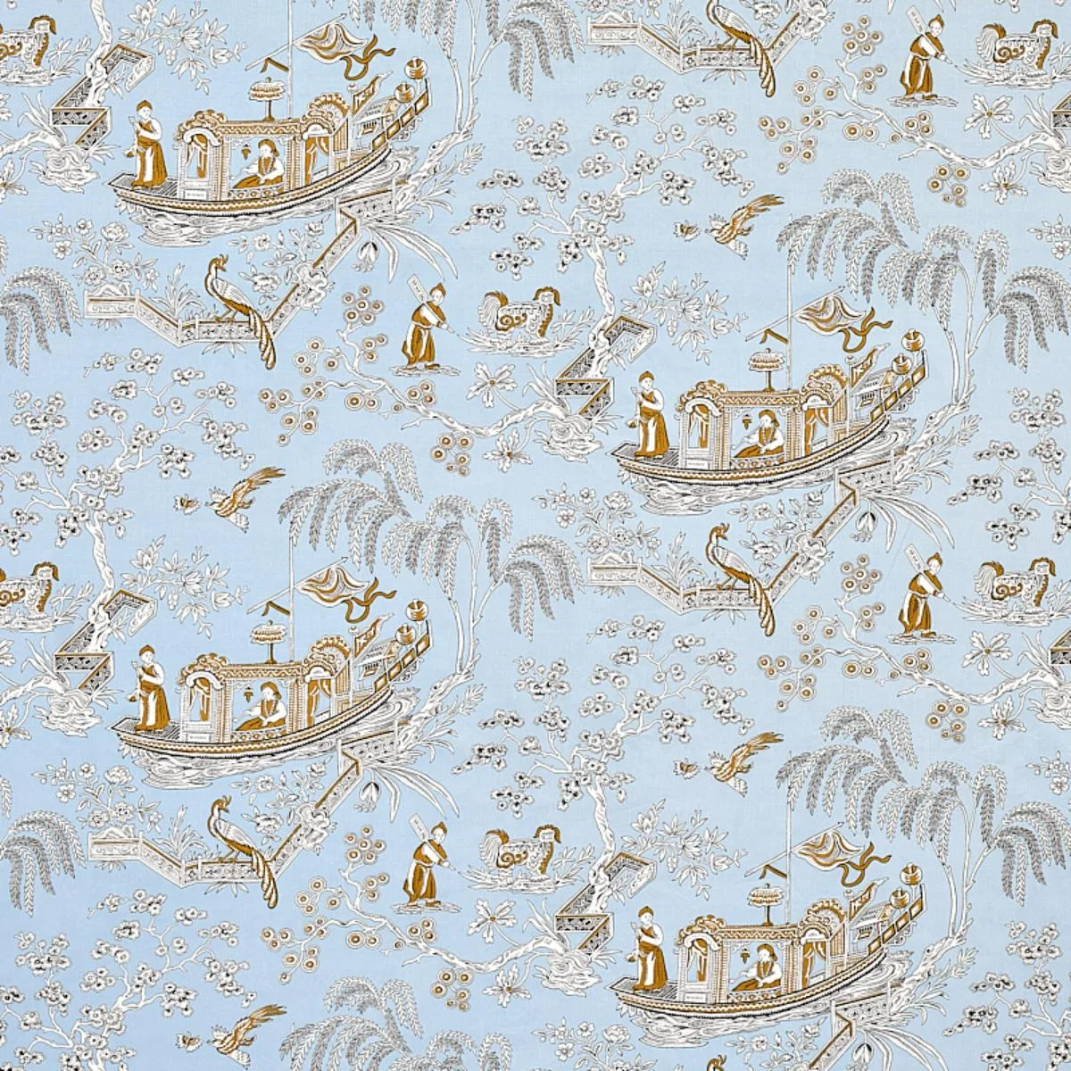179611 Matsudana Blue Fabric