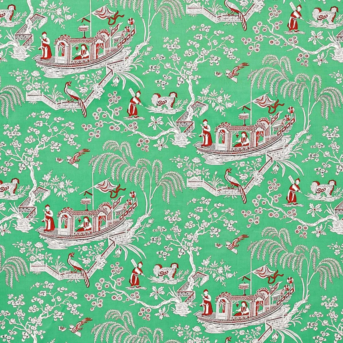 Schumacher 179610 Matsudana Jade fabric swatch