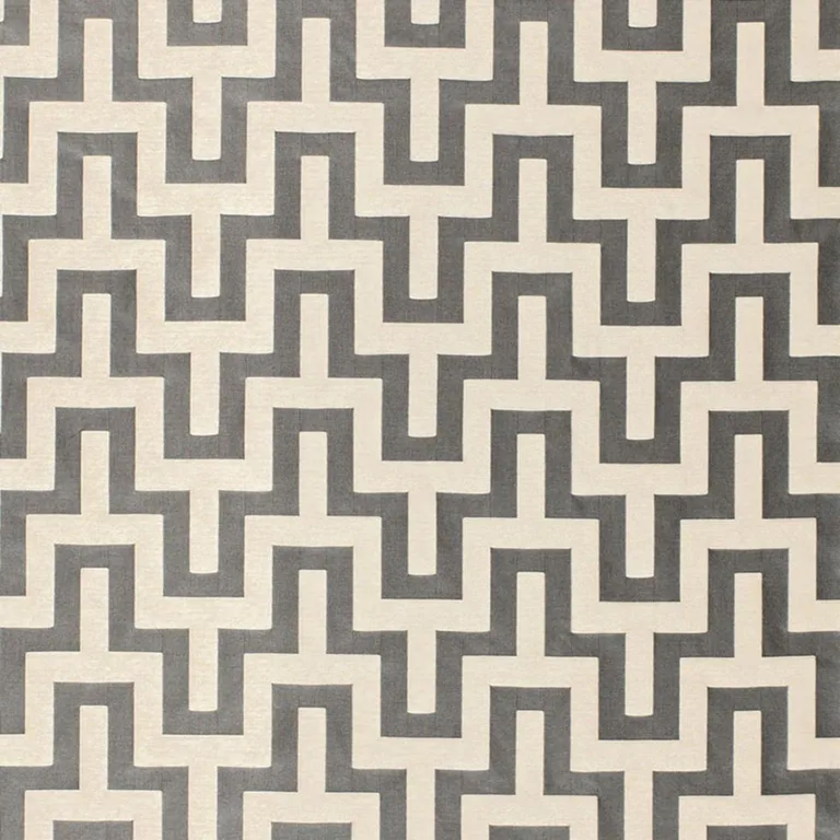 Schumacher 66552 Maubray Weave Graphite fabric swatch
