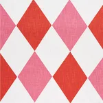 Schumacher 177801 Maximus Red & Pink fabric swatch